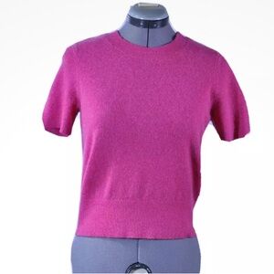 J Brand Pink Cropped Cashmere Sweater